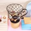 Coffee Capsule Basket Coffee Pod Storage Basket Iron Gold/Black Painted Rustproof Large Capacity Vegetable & Fruit Snacks Shelf