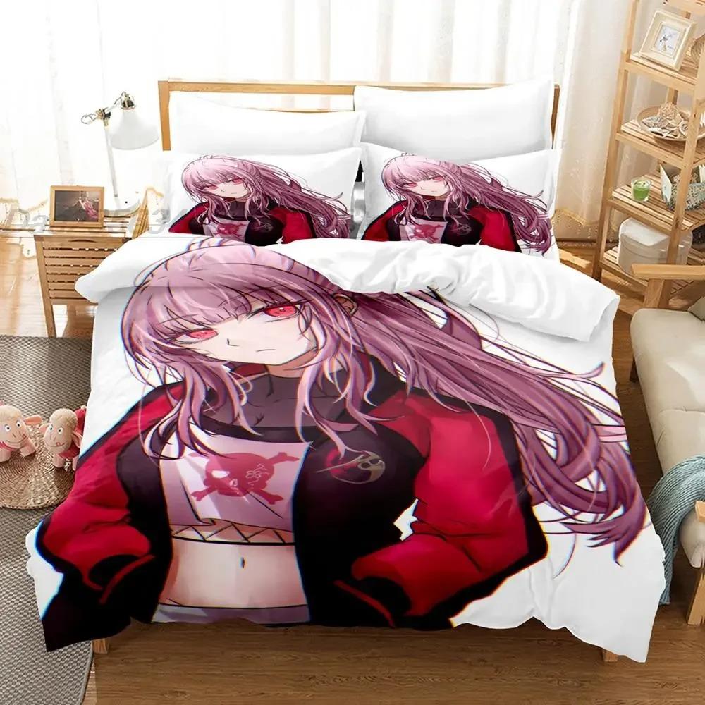 3D Print Anime Pink Girls Neneka Bedding Collection Single Twin Full Queen King Size Bed Collection Adult Kid Bedroom Duvet Cover Sets