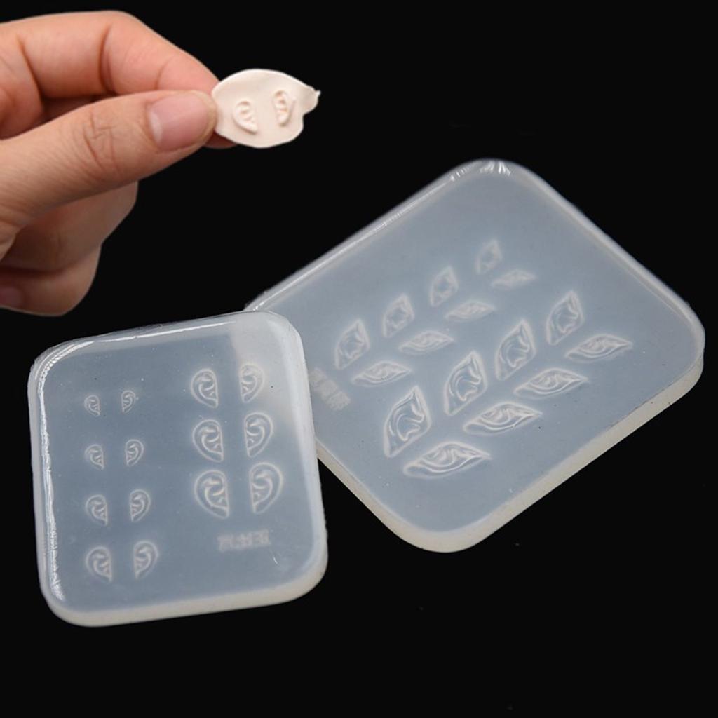 Cute Ear Silicone Mould for DIY Pottery Clay Crafts Flexible and Portable Silicone Mould for Crafting Doll Ears Ornament