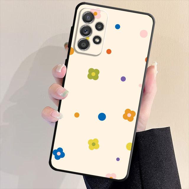Чехол для телефона с цветком для Samsung Galaxy A33 A21s A52 A32 A23 A72 A22 A71 A31 A51 A53 A13 A91 A42 A52s A73 A11, силиконовый чехол на заднюю панель