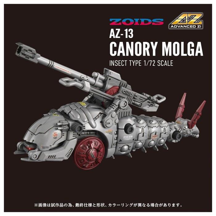 Takara Tomy T-Spark Zoids AZ-13 Canor Molga Blue, White.