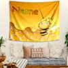 Personalized Maya the Bee Background Tapestry,Custom Name Birthday Party,Multifunctional Wall Decoration for Home Decor,Various Occasions