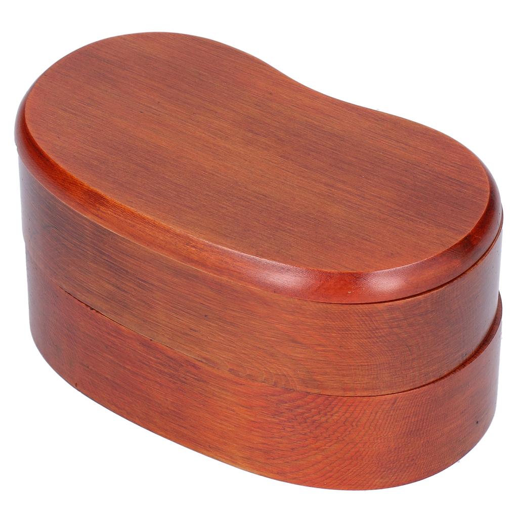 Японский стиль портативный двухслойный талии бэнто-бокс деревянный простой суши-бокс