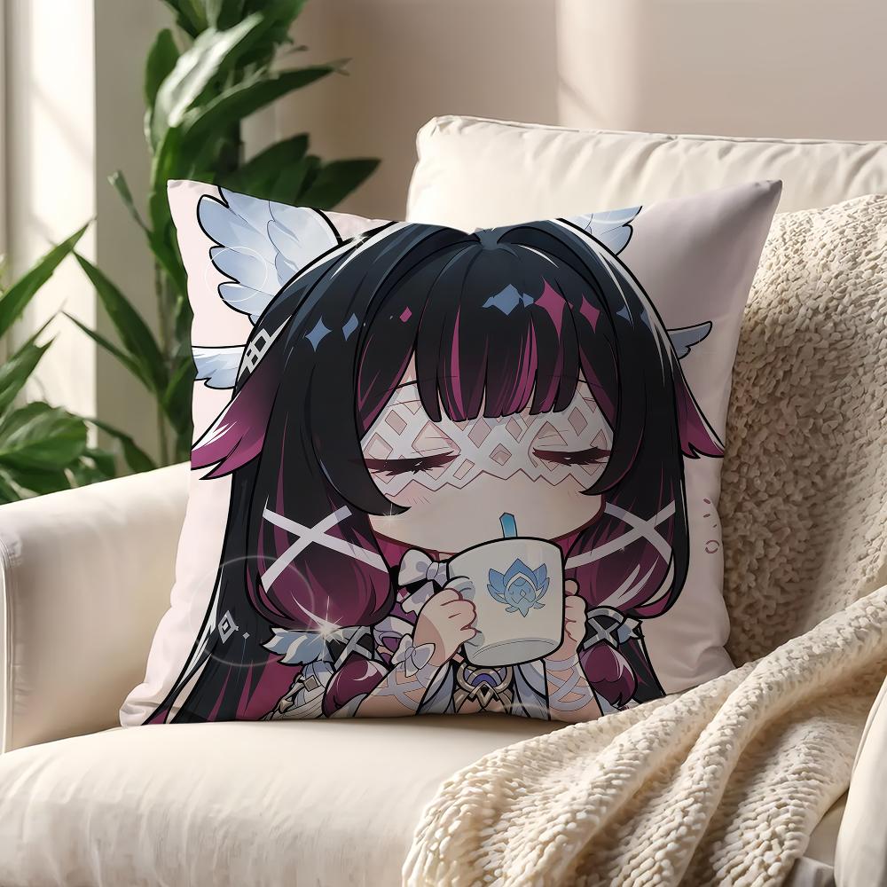 GGenshin Columbina Impact cushion cover For Pillow Printing Sofa Decoration Home Car Room Coffee Shop Office Nordic Simplicity