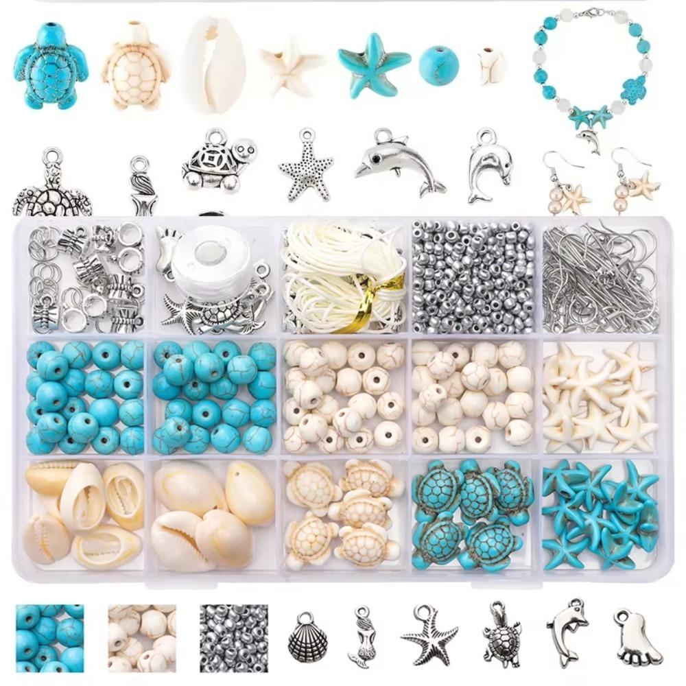 Multi-color DIY Handmade Beaded Set Ocean Inspired Beads Bracelet Making Kit Jewelry Making