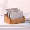 Деревянная настольная подставка для визитных карточек, держатель для заметок, ящик для хранения, деревянный органайзер для карточек для офиса