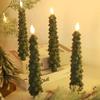 1/2/3/4Pcs Christmas Tree Candles with Remote Timer LED Christmas Tree Flameless Taper Candles Window Candle for Christmas Decor
