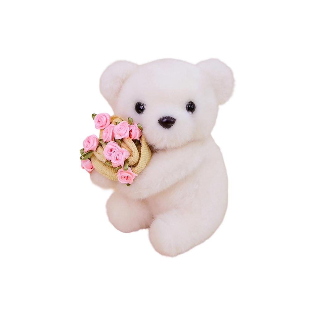 Adorable Plush Table Decor Set: Transformable Flower Bouquet & Hat Soft Figurines For Cozy Home Accents