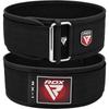 RDX Nylon Training Belt for Strength and Waist Belt for Men and Women Size WBS-RX1 Training, Fitness, Gym, Weightlifting, (Black, L)