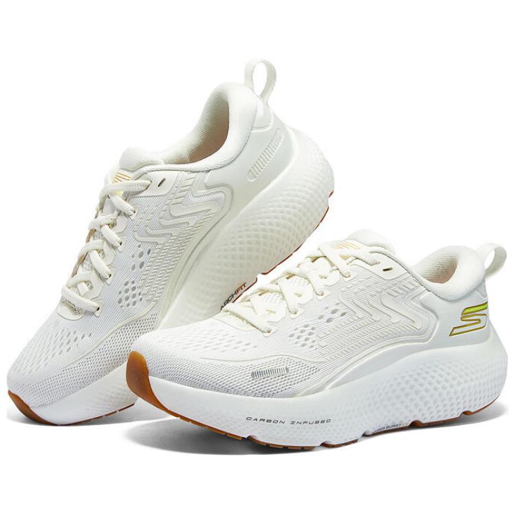 Skechers Go Run Max Road 6 Удобные Универсальные Низкие Беговые Кроссовки Женская кроссовка Белый 172078-OFWT