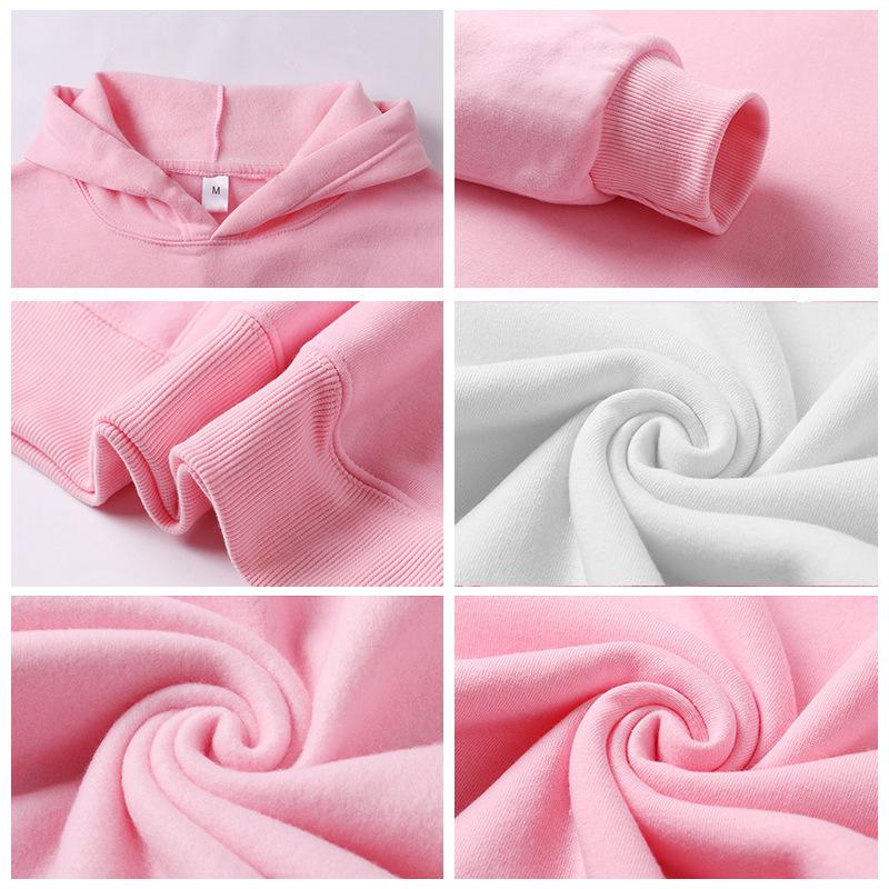 2023 Autumn Fleece-Lined Solid Color Hooded Sweatshirt & Korean Style Fashion Set for Kids