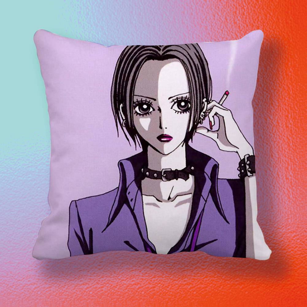 Anime Cool Nana OOsaki Line Doublesided printed pillow cover Solid color minimalist pillowcase fits all bedroom styles