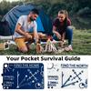 1/2 шт. Карманный путеводитель по выживанию, легко читаемый, портативный, легкий, для путешествий на открытом воздухе, кемпинга, охоты, походов, свет, тень, звездная навигационная карта, инструменты