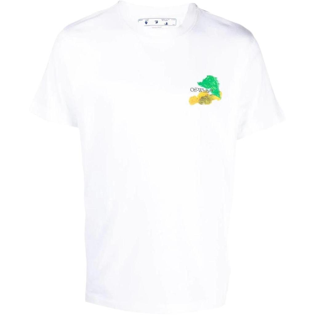 OFF WHITE Футболка мужская Белая SS23 OMAA027S23JER0040184