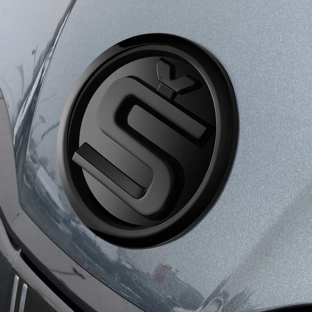 2025 New Badge For Skoda Hood Sticker 110mm Black S Logo Emblem For SKODA ENYAQ SUPERB OCTAVIA KAMIQ KODIAQ FABIA SCALA Skoda St