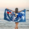 1pc Sonic4 Beach Towel, Beach and Seaside Swimming Pool Equipment, Fashion Pattern, Rectangular, Travel Essentials