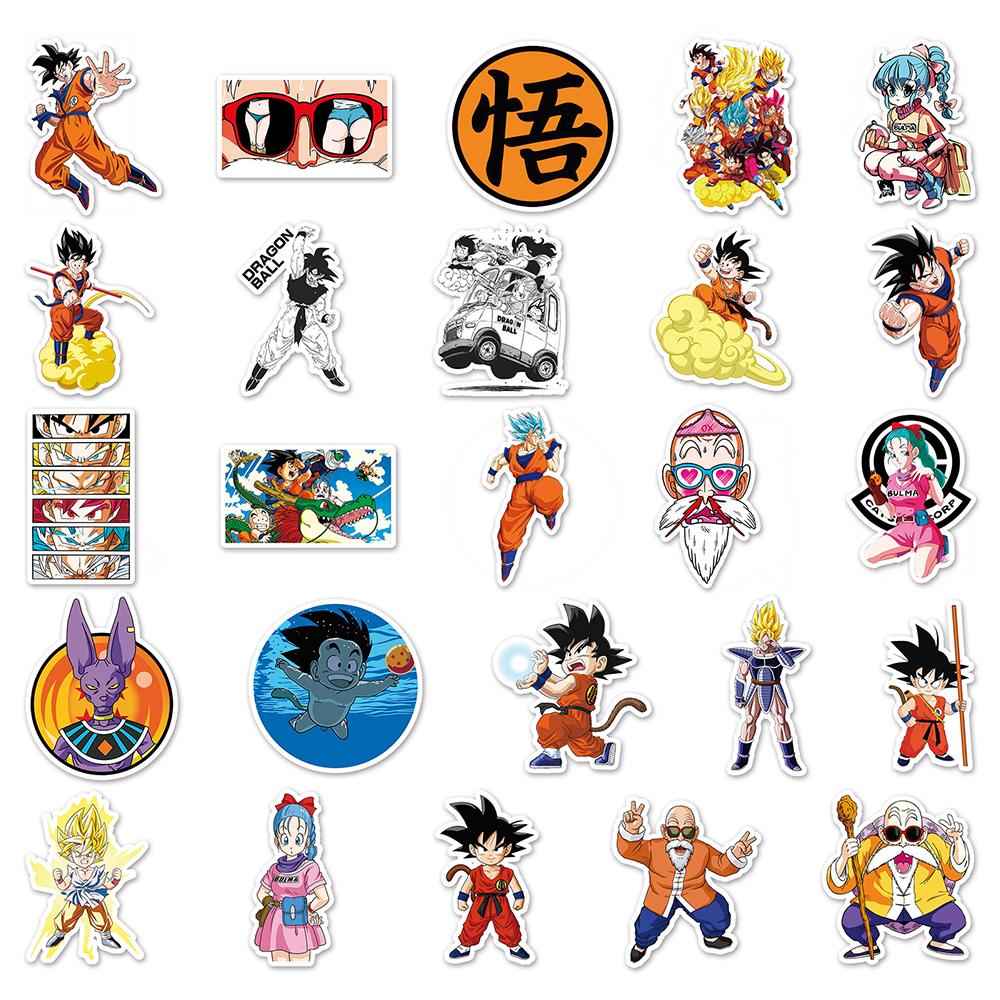 10/30/50 шт. Япония Dragon Ball Аниме Наклейки Водонепроницаемые Мультяшные Son Goku Наклейки DIY Скейтборд Шлем Автомобиль Декоративная Наклейка Игрушка