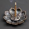 Plate Buddhism Lotus Incense Burner Alloy Buddhist Utensils Durable Incense Stick Burner Holder