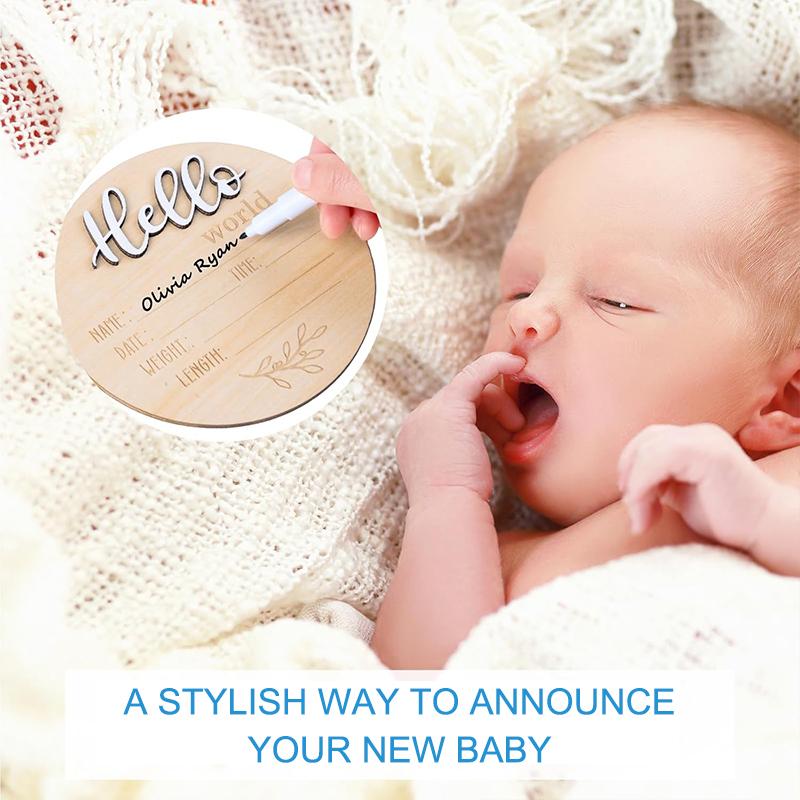 Знак для определения пола ребенка: 3 шт. Объявление 'Это мальчик/девочка' и 'Привет, мир' для больницы - Деревянный приветственный знак для новорожденного