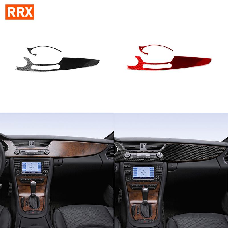 For Mercedes-Benz CLS C219 2004-2009 Car Central Control trument Air Outlet Big Panel Trim Carbon Fiber Interior Accessories