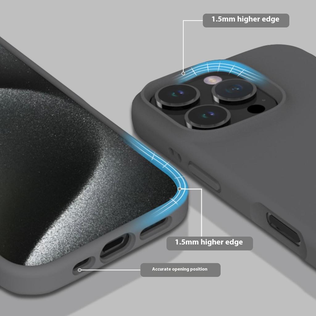 For iPhone 16 Pro Magnetic Case PC+Liquid Silicone Anti-Scratch Phone Cover