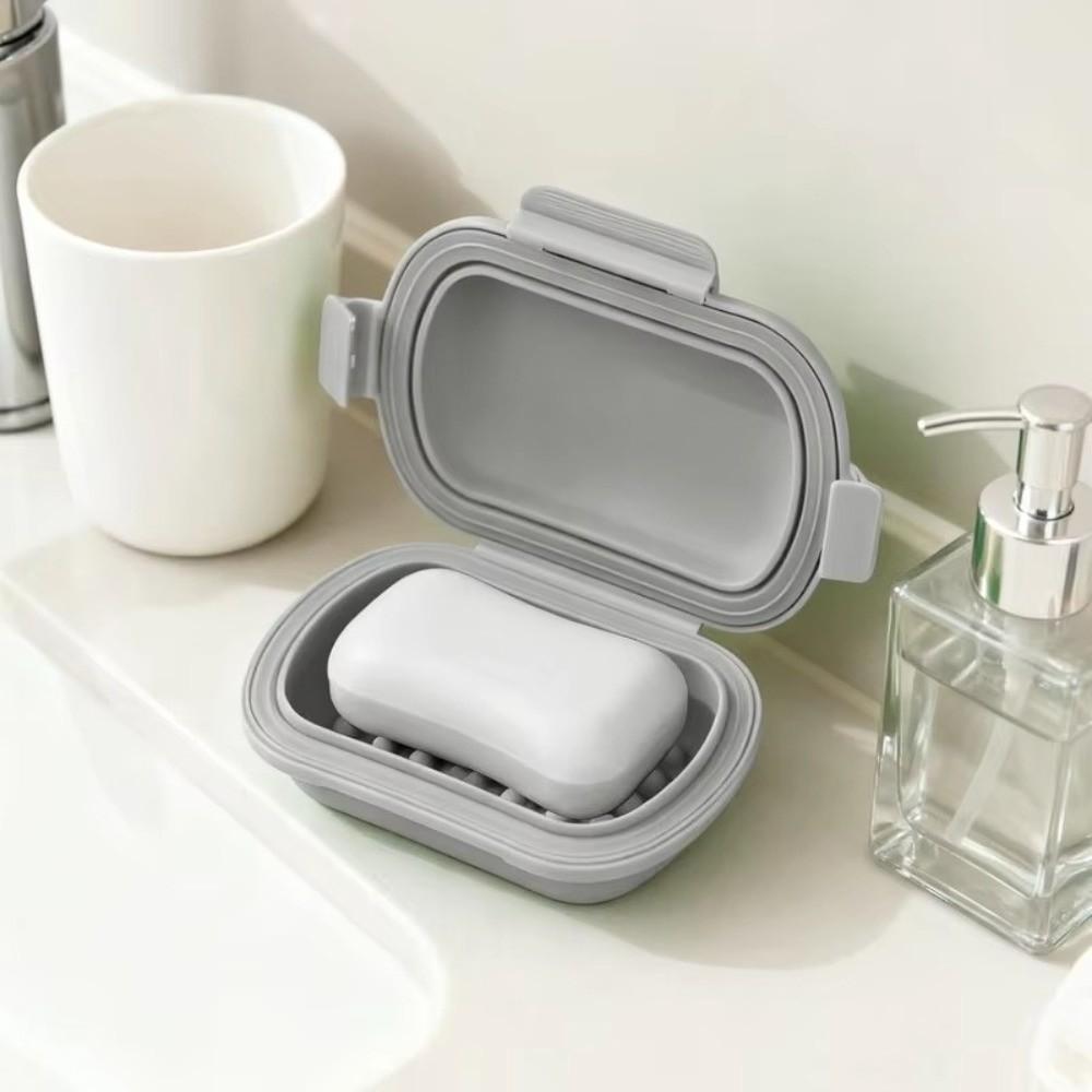 Travel Soap Dish Flip Top Soap Box Portable Soap Container for Bathroom & Outdoor Use