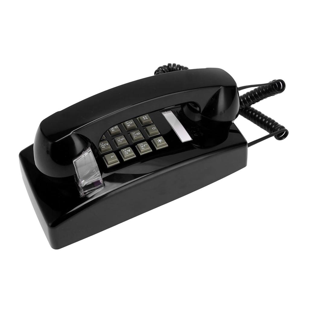 Retro Wall Mounted Telephone Classic Waterproof Corded Phone with Volume Control for Home Office Liv