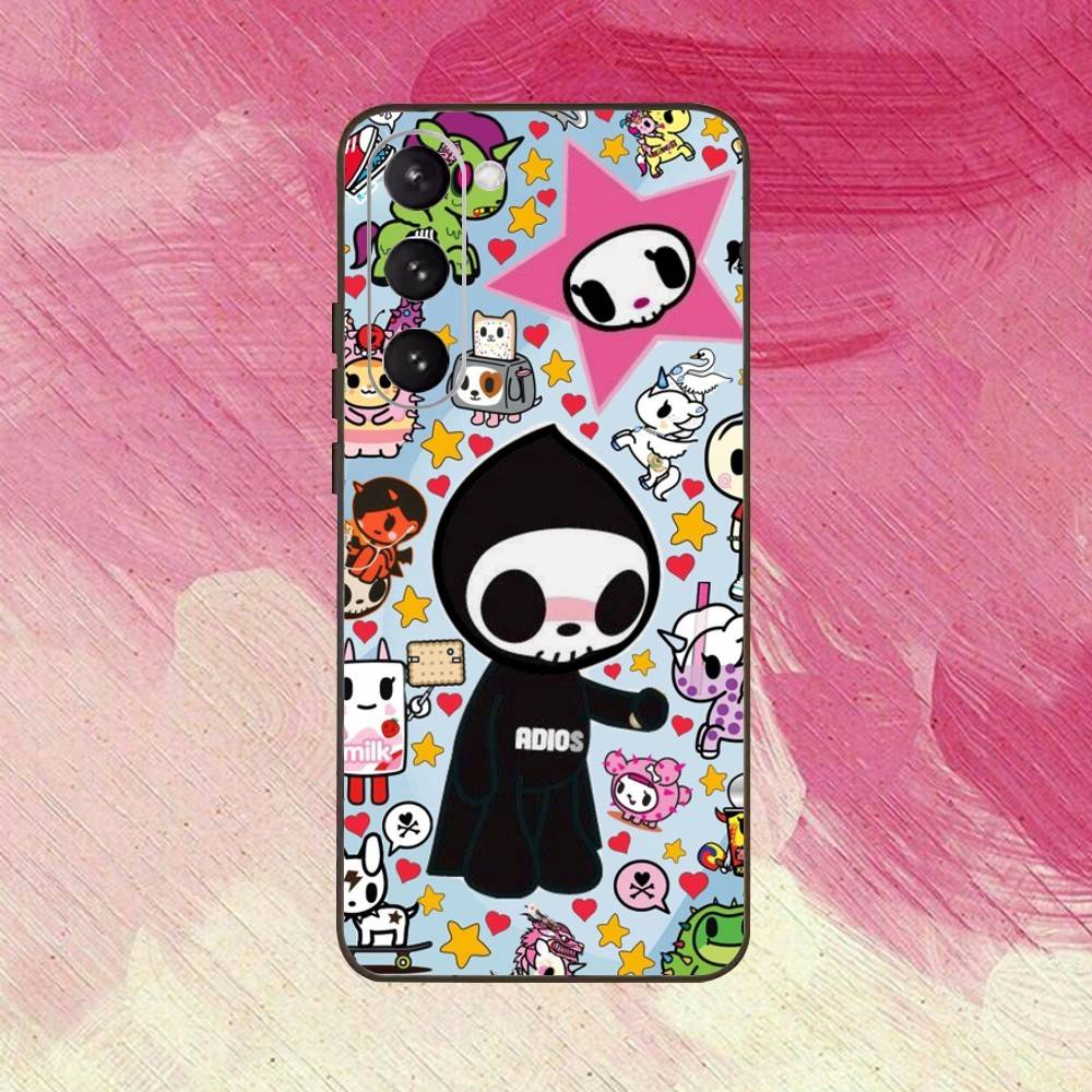 Japan T-okidokis Phone Case For Samsung Galaxy A73,A72,A71,A70,A53,A52,A51,Others Soft Black Cover
