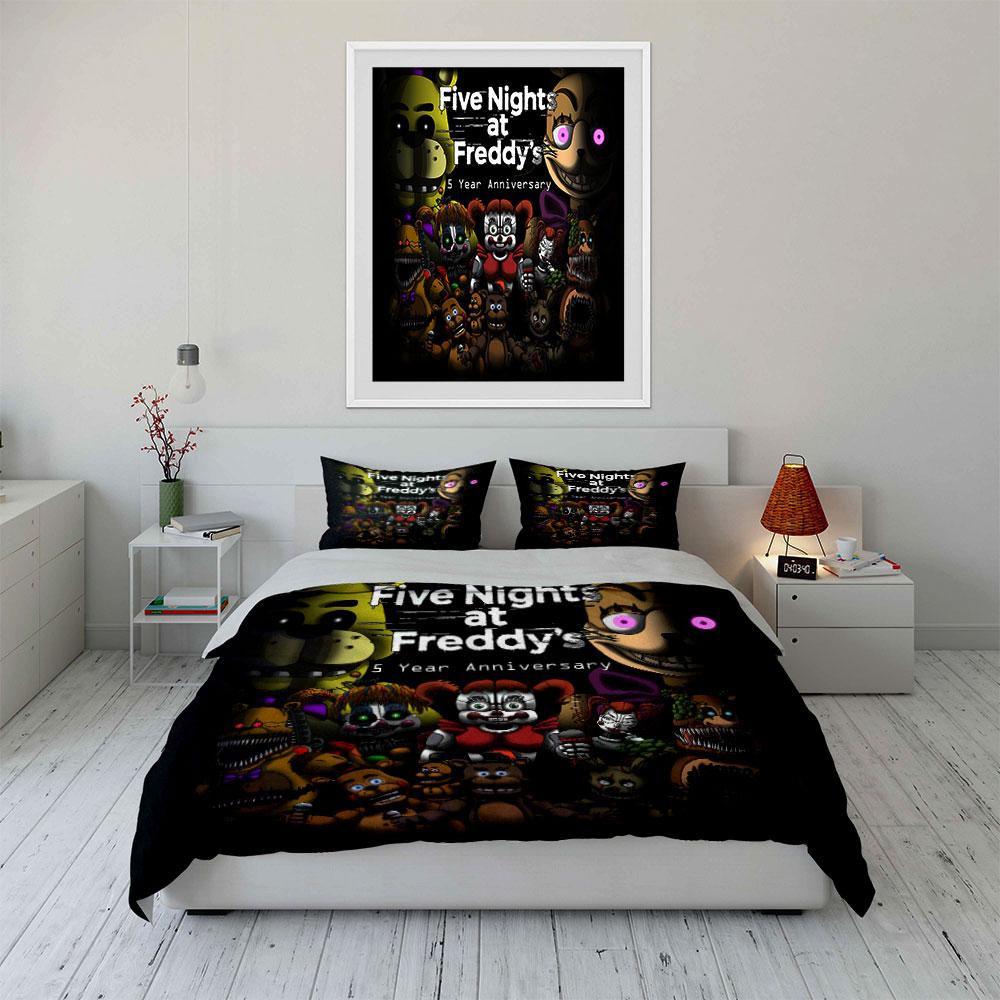 Animatronic characters collage. Bedding sets Duvet cover sets Duvet covers Pillowcases(1*Duvet Cover 2*Pillowcases without duvet insert)