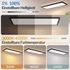 Panneau lumineux de plafond - NETTLIFE - Modèle RGB - Intensité variable - Rétroéclairage RGB - Style scandinave