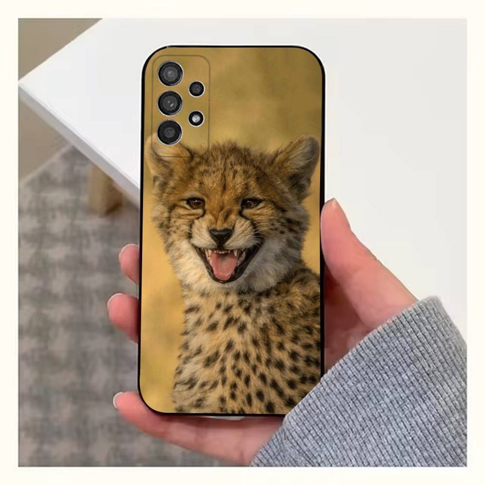 Крутой чехол с леопардовым принтом для Samsung S10, Plus, S9, S22, S25, Ultra, S24, S21, S20, S23, FE, Lite, Мягкий силикон, Черный