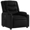 Electric Recliner Chair Black Faux Leather