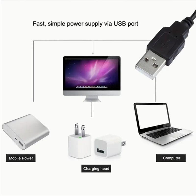 Светодиодная лента 5V USB, разноцветная - Гибкая лента SMD 2835, можно резать, самоклеящаяся, подходит для подсветки телевизора, шкафов, домашнего освещения