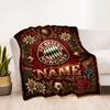 Vintage Bayern Munich Poster Personalized Text Blanket Multi-purpose Customizable Blanket Durable Comfort for Nap Couch Seaside Sofa