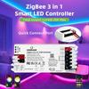 Zigbee 3.0 RGB/RGBW/RGBCCT 3-в-1 Контроллер 20А для Диммируемых Светодиодных Лент, Совместим с Hue