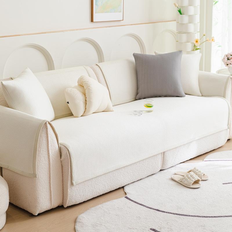 New High-Grade Cool Doudou Ice Silk Sofa Cushion Summer Mat Seat Cushion Non-Slip Sofa Cover