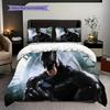 Bat Symbol Dark Mystical Threepiece Set 1 Duvet Cover 2 Pillowcase Without Core Bedding Set Christmas Birthday Gift