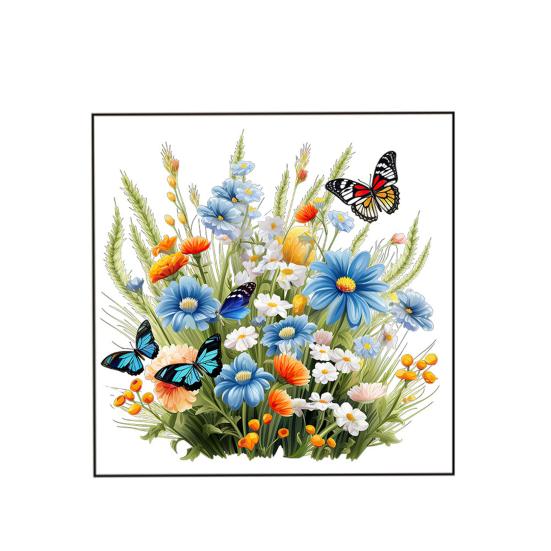 Наклейки на стену яркий цветочный узор бабочки легко наносится долговечный декоративный клей съемные наклейки на стены