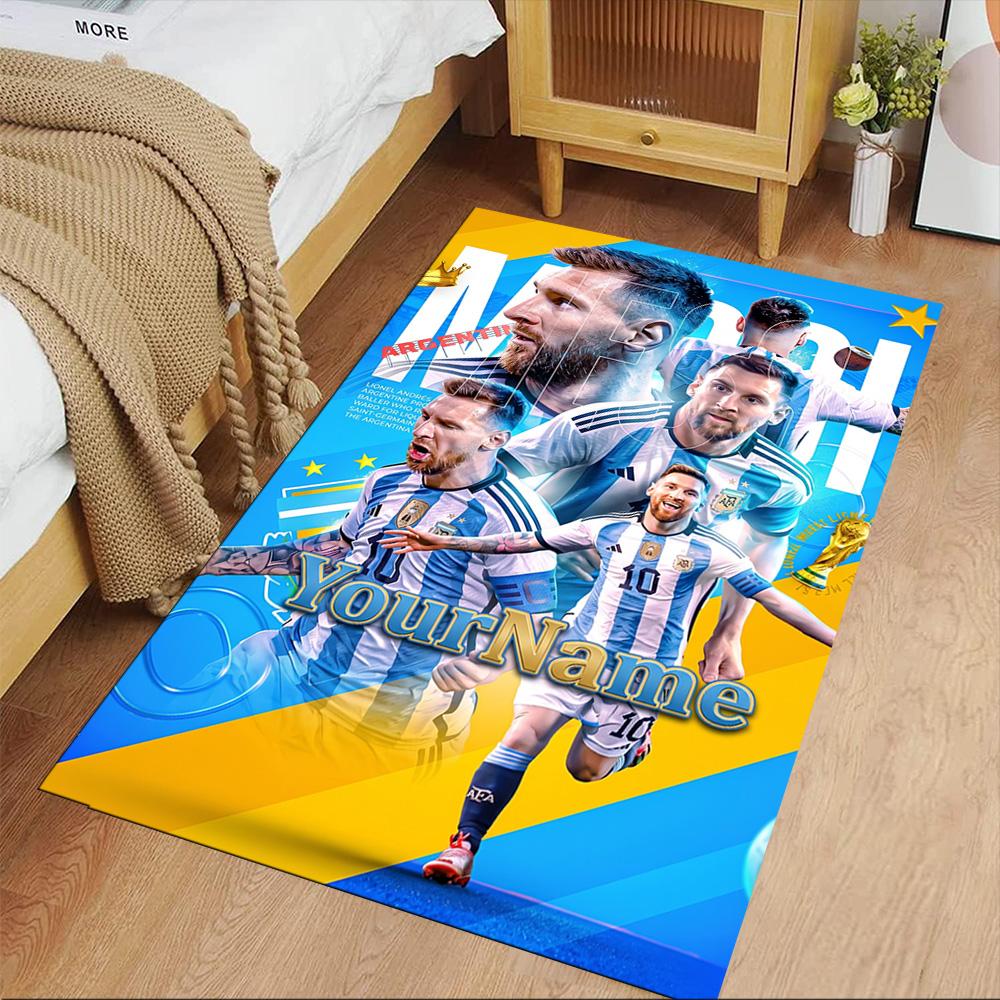 Messi Customize Text Carpet Perfect for Dining Room Outdoor Bedrooms Entryway Antislip Carpet Office home decor Wedding Party Gift