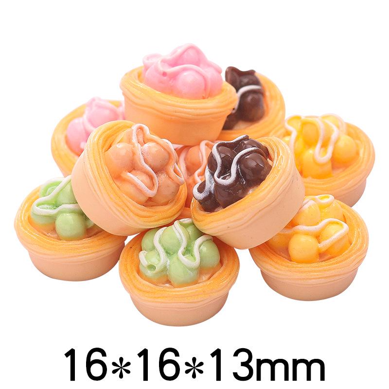 3D Hot Pot Egg Tart Bread & Cookie Resin Toy Playset