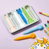 Силиконовая форма для восковых мелков 3D Мультяшные животные Форма для шоколадных ручек Печенья Конфеты Выпечка Форма для кубиков льда Инструмент, безопасный для духовки