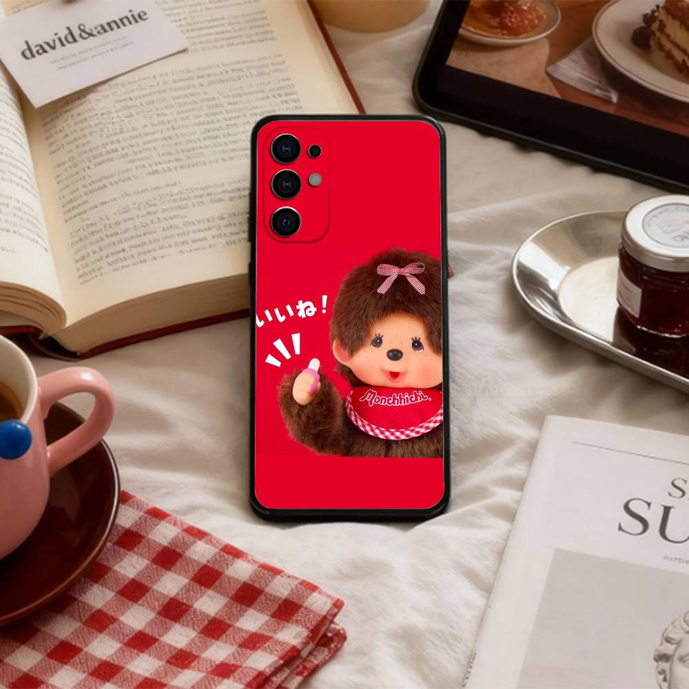 Plush Doll M-Monchhichis   Phone Case For Samsung S 25,24,23,22,30,21,10,9,Ultra,Plus,Lite,FE,4,5 G Soft Black Case