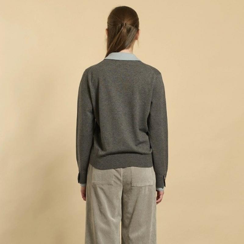 BCBG Многослойный воротник Вязаная футболка B6s1x410