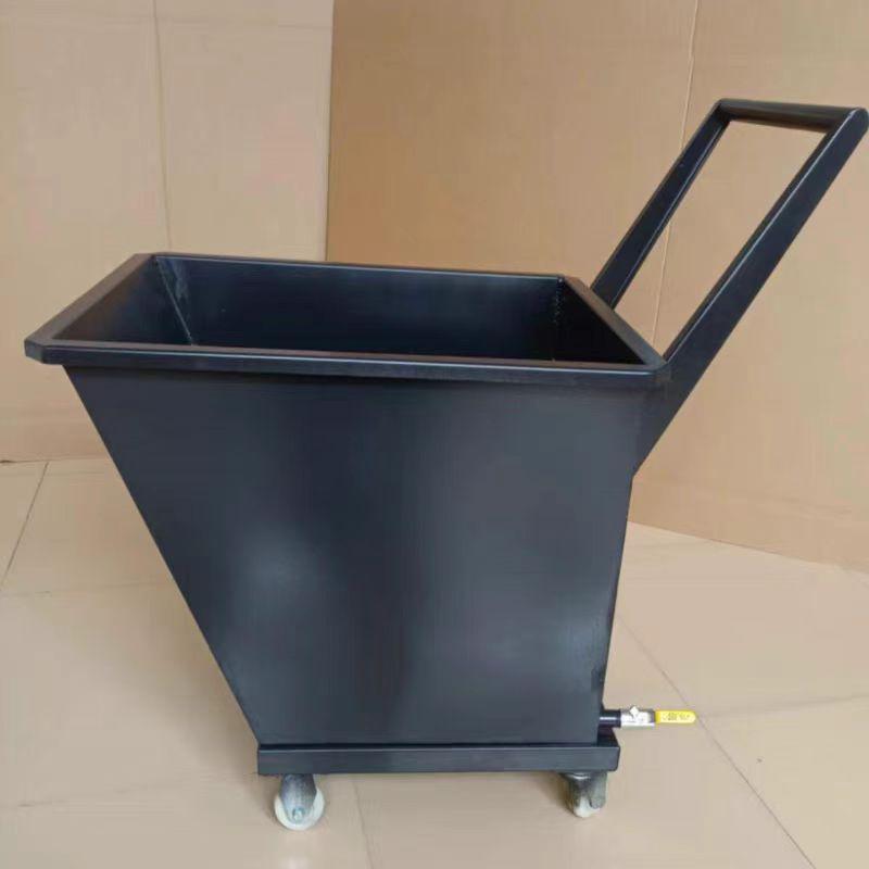 Chip Collection Cart: Handcart Machine Tool Conveyor, Iron Chip Hopper, Tipping and Waste Material Pusher.