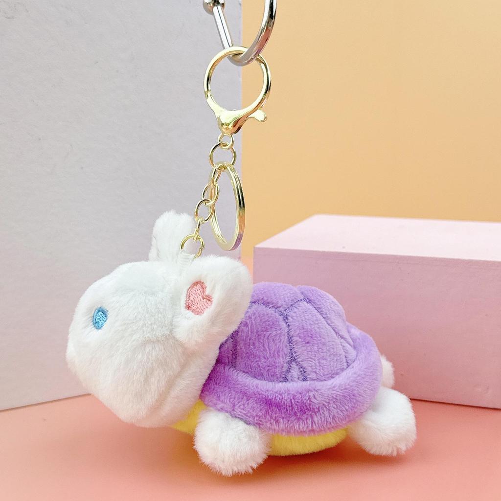 Милый мультяшный плюшевый брелок-подвеска в виде черепахи и кролика