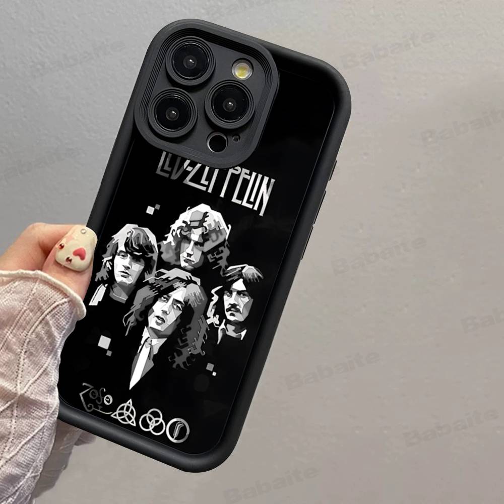 Чехол для телефона Rock L-Led Vintage Band Z-Zeppelin Для IPhone 17 16 15 14 13 12 11 Pro Max 16E Plus INS Мягкий чехол