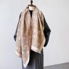 European Style Faux Cashmere Double-Sided Neck Warmer Scarf - Autumn/Winter Versatile, Warm, Cold-Proof, Windproof Shawl