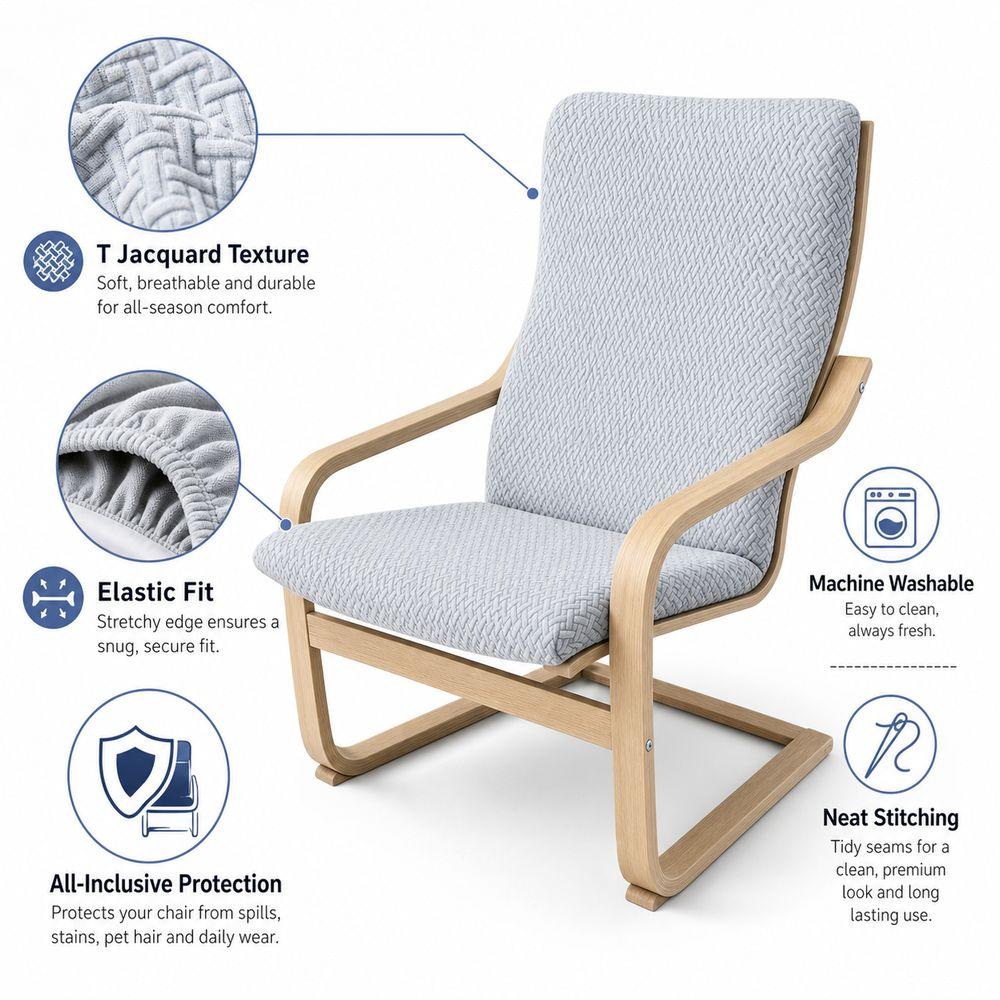 Soft Boang Chair Cover Washable Recliner Cover New Seat Back Cover Office Chair