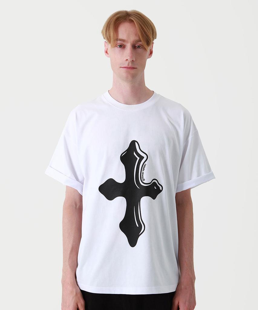 THANKS MESSIA Shade Cross Tshirt-White