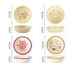 4 Inchs Cute Ceramic Disc Cartoon Little Bear Circular Plate Household Fruit Bowl Kitchen Dipping Saucer Hot Pot Seasoning Plate